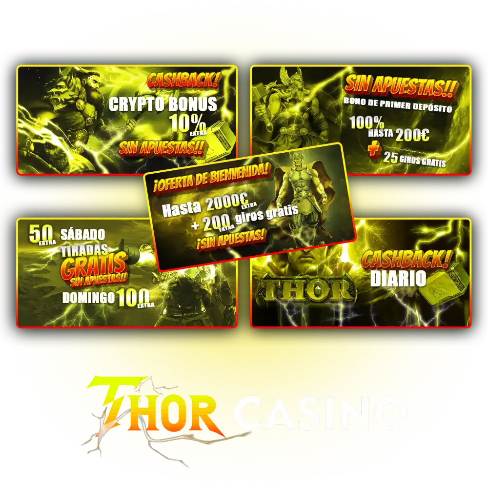 Obtén bonos exclusivos y promociones especiales en el sitio oficial de Thor Casino.