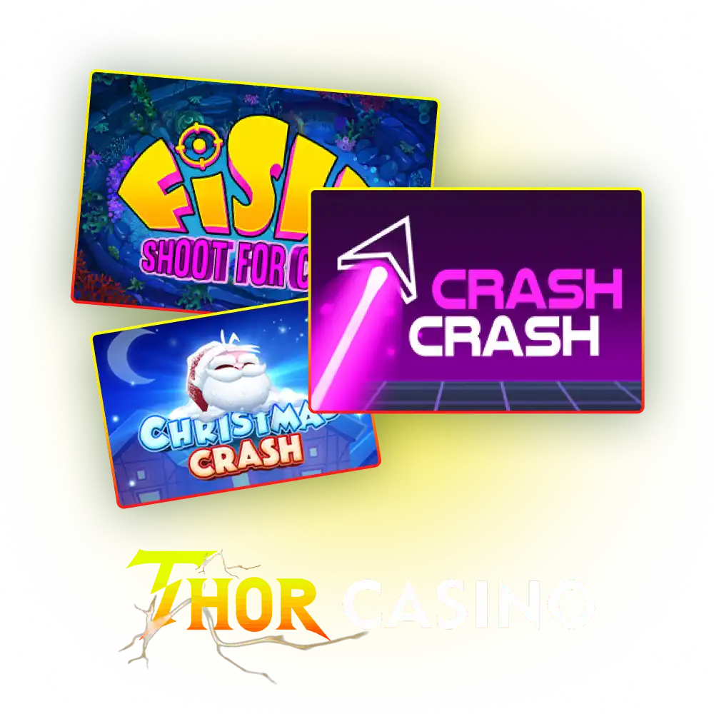 Juega a los juegos Crash y Fast con emoción instantánea en Thor Casino.