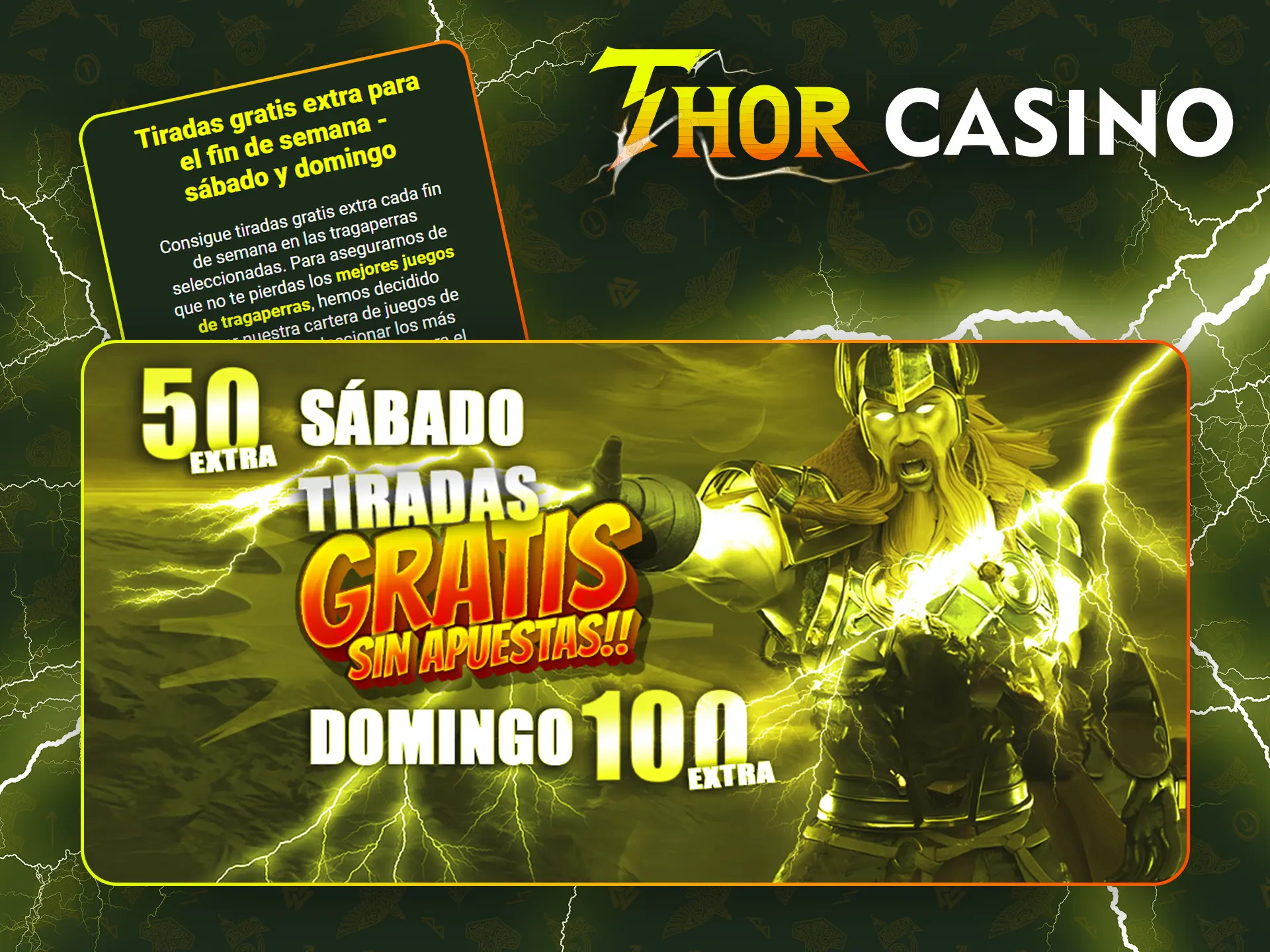 La suerte te espera junto con un bono de Thor Casino.