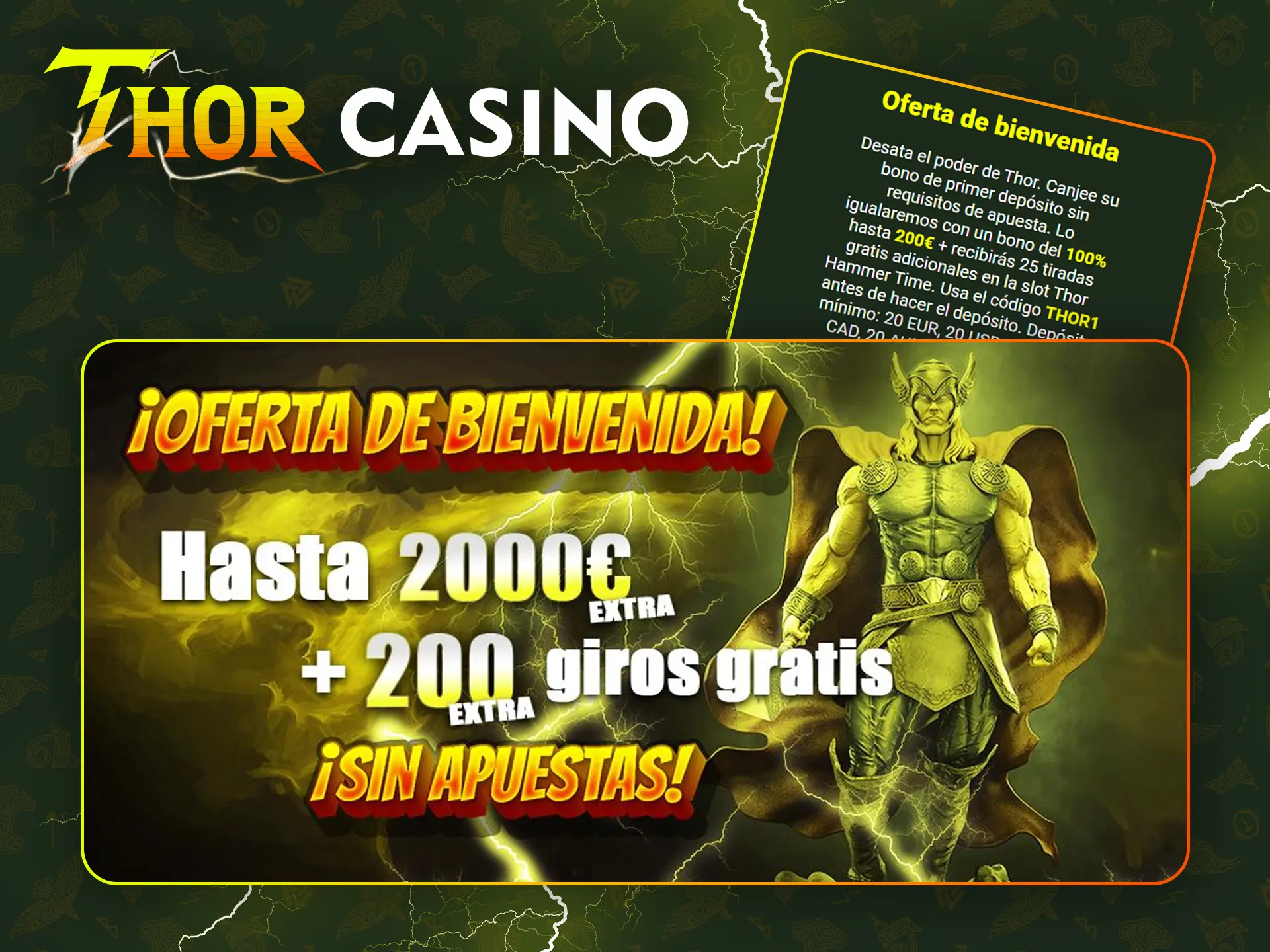 El bono de bienvenida de Thor Casino ya te está esperando.