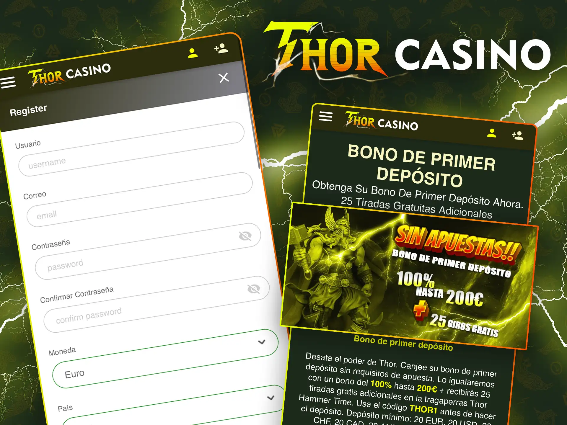 Consigue tu bono de bienvenida de Thor Casino ahora.