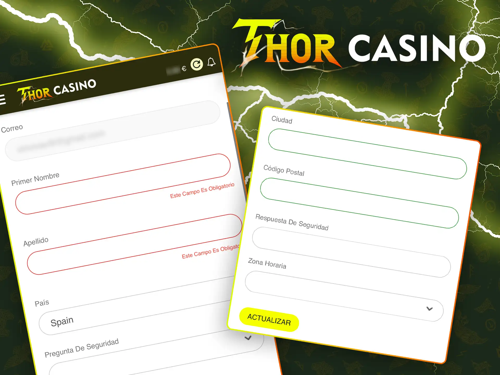 Verifique su cuenta para disfrutar de grandes oportunidades en Thor Casino.