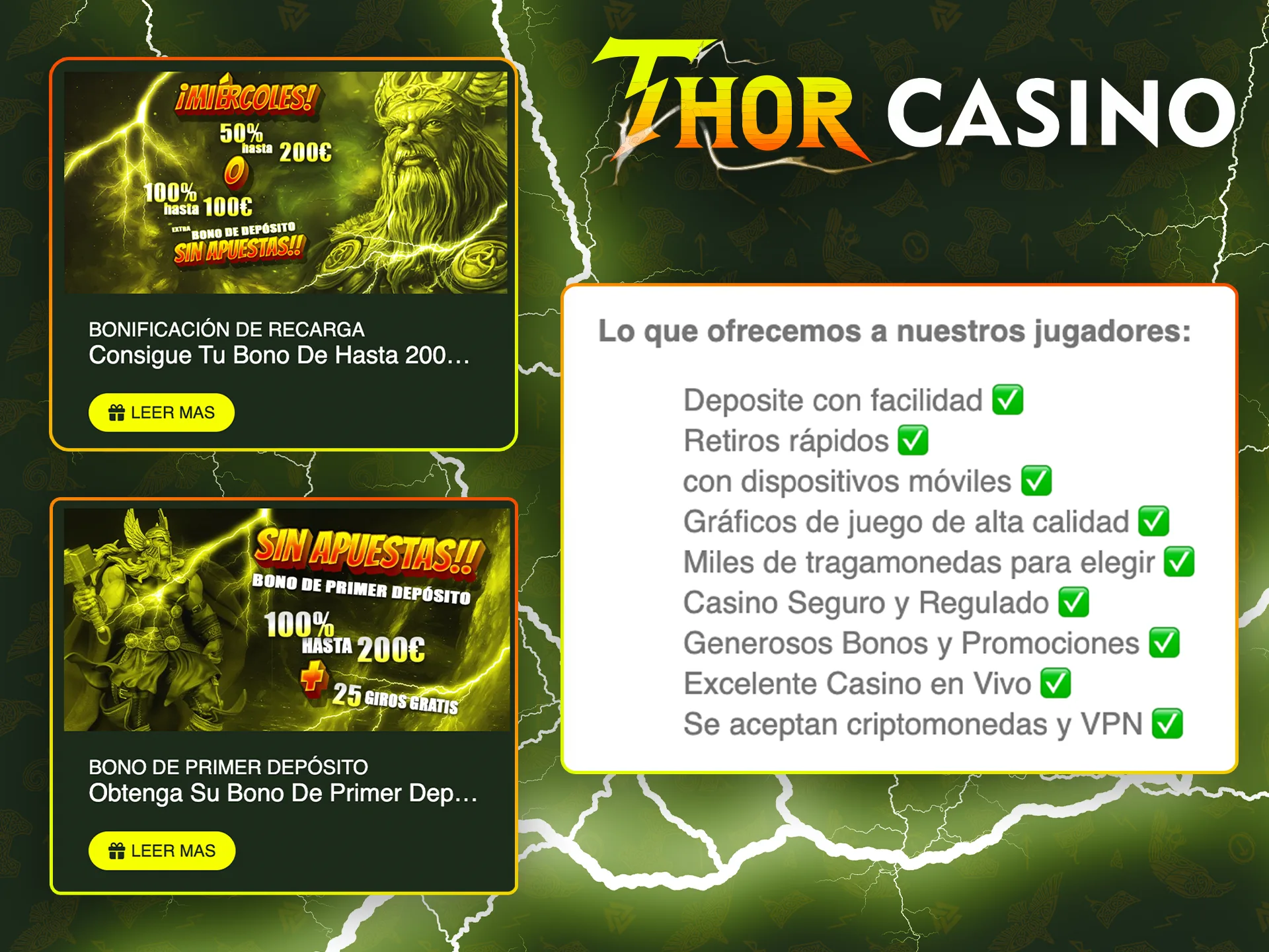 Aproveche al máximo Thor Casino para apostar con éxito.