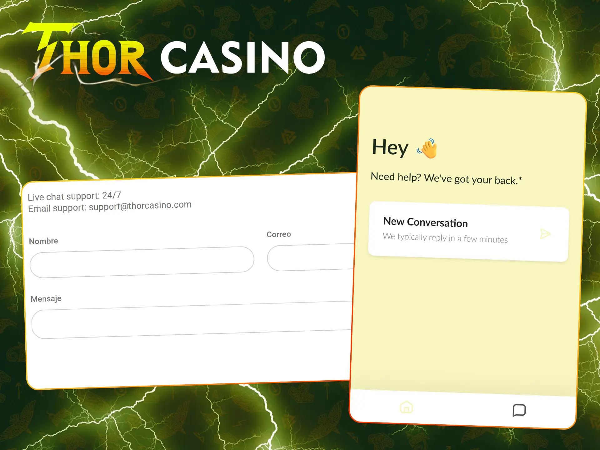 El servicio de atención al cliente de Thor Casino te ayudará a resolver cualquier problema.