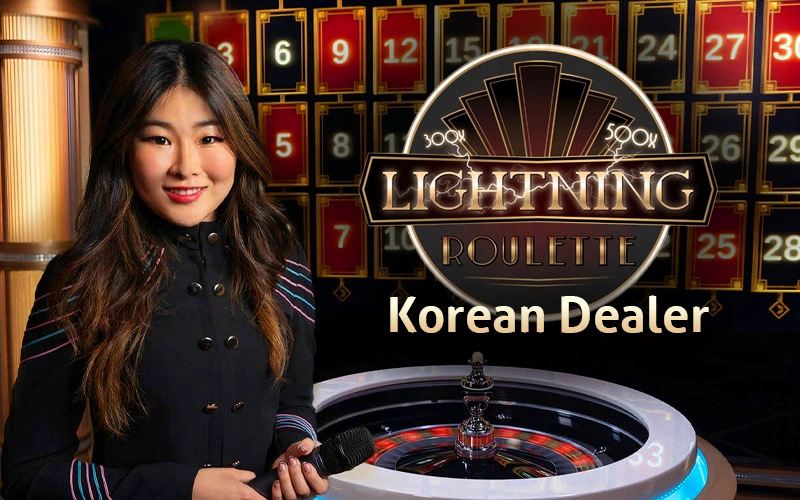 Korean dealer lightning roulette en Thor Casino partidas dinámicas.