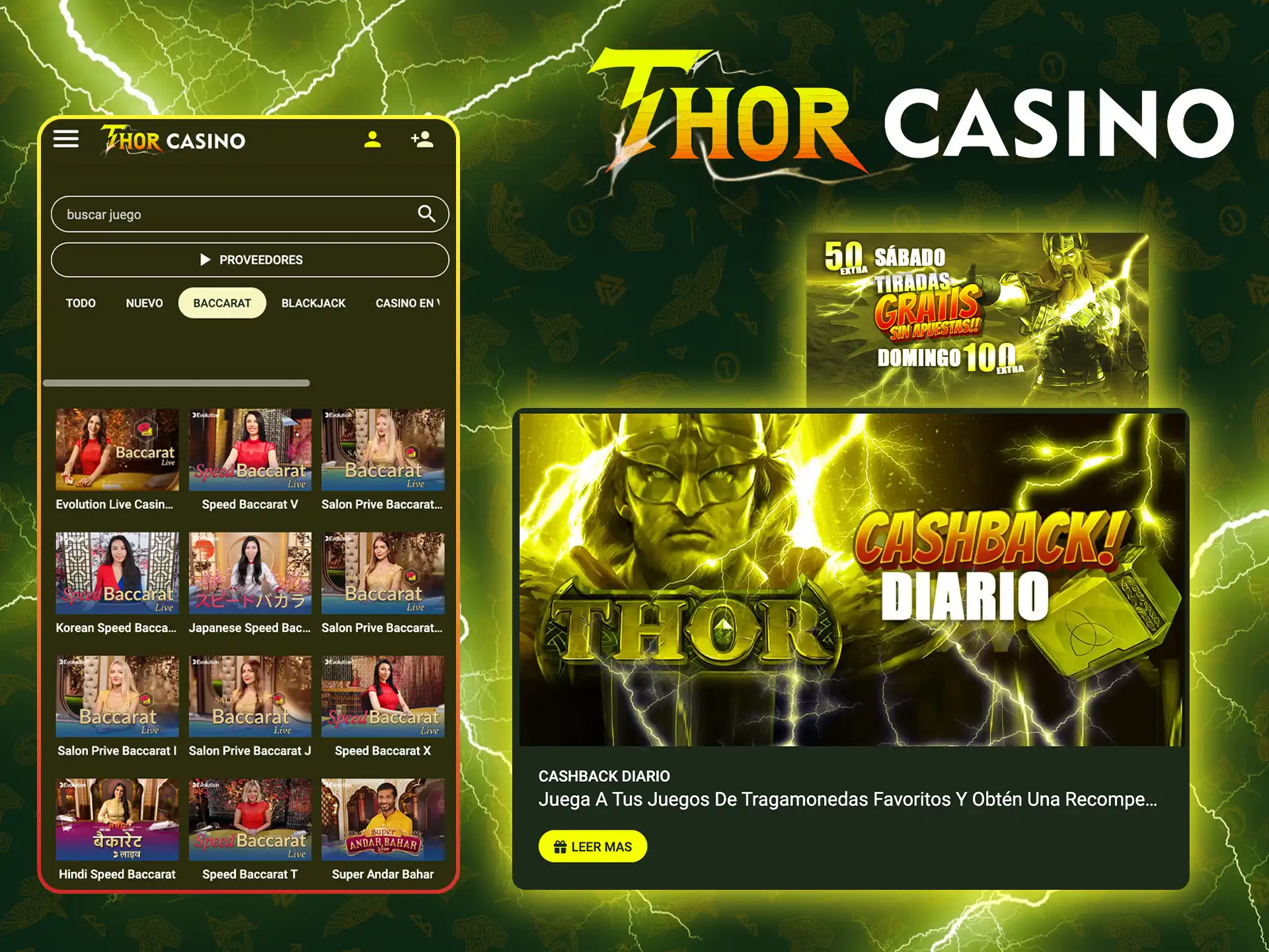 Bonos actuales de Baccarat en Thor Casino aprovecha y gana.