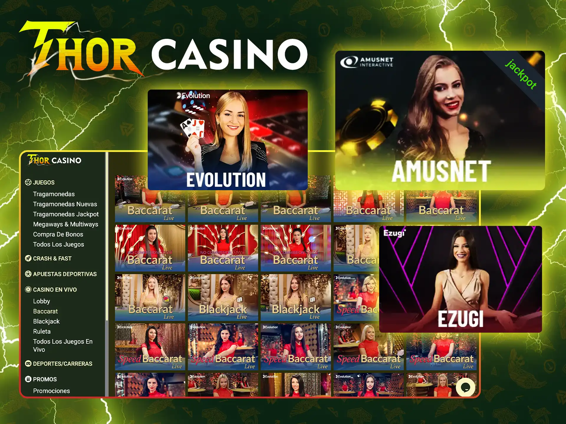 Proveedores de Thor Casino Baccarat descubre la calidad.
