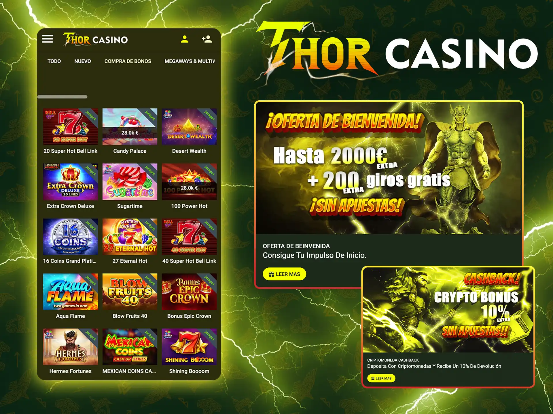 Bonos actuales de Compra de bono en Thor Casino aprovecha ya.