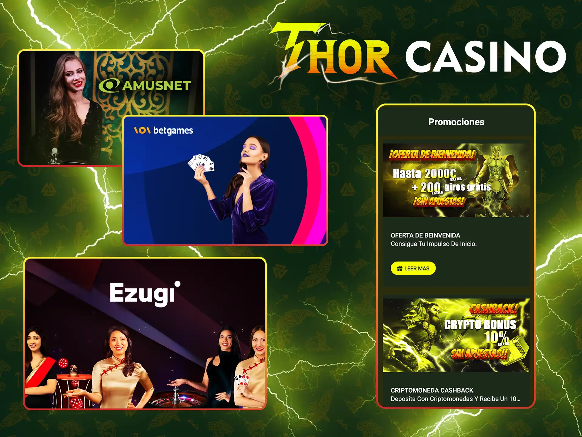 Bonos actuales de Lobby en Thor Casino aprovecha y gana.