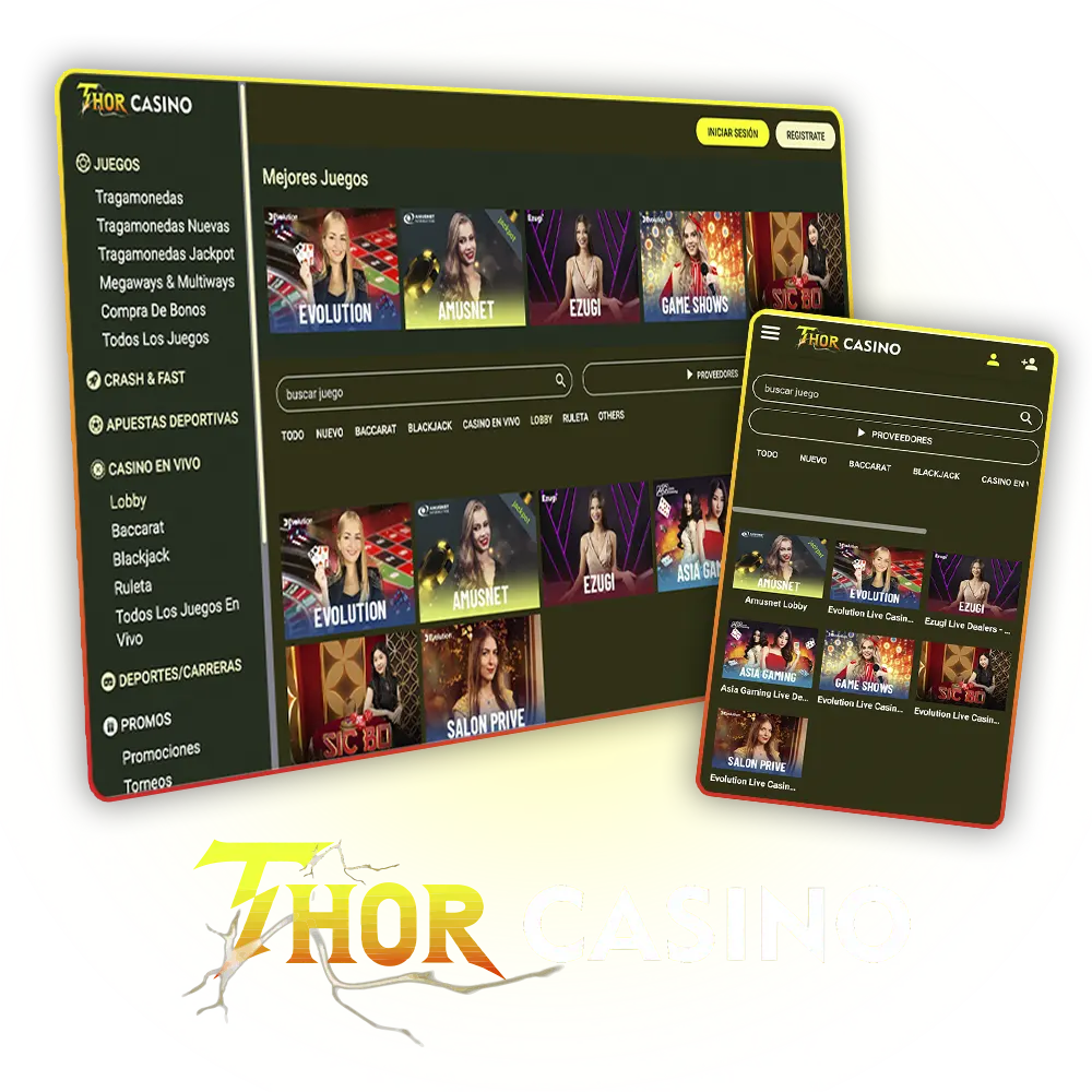 Lobby en Thor Casino descubre la entrada al mundo del juego.