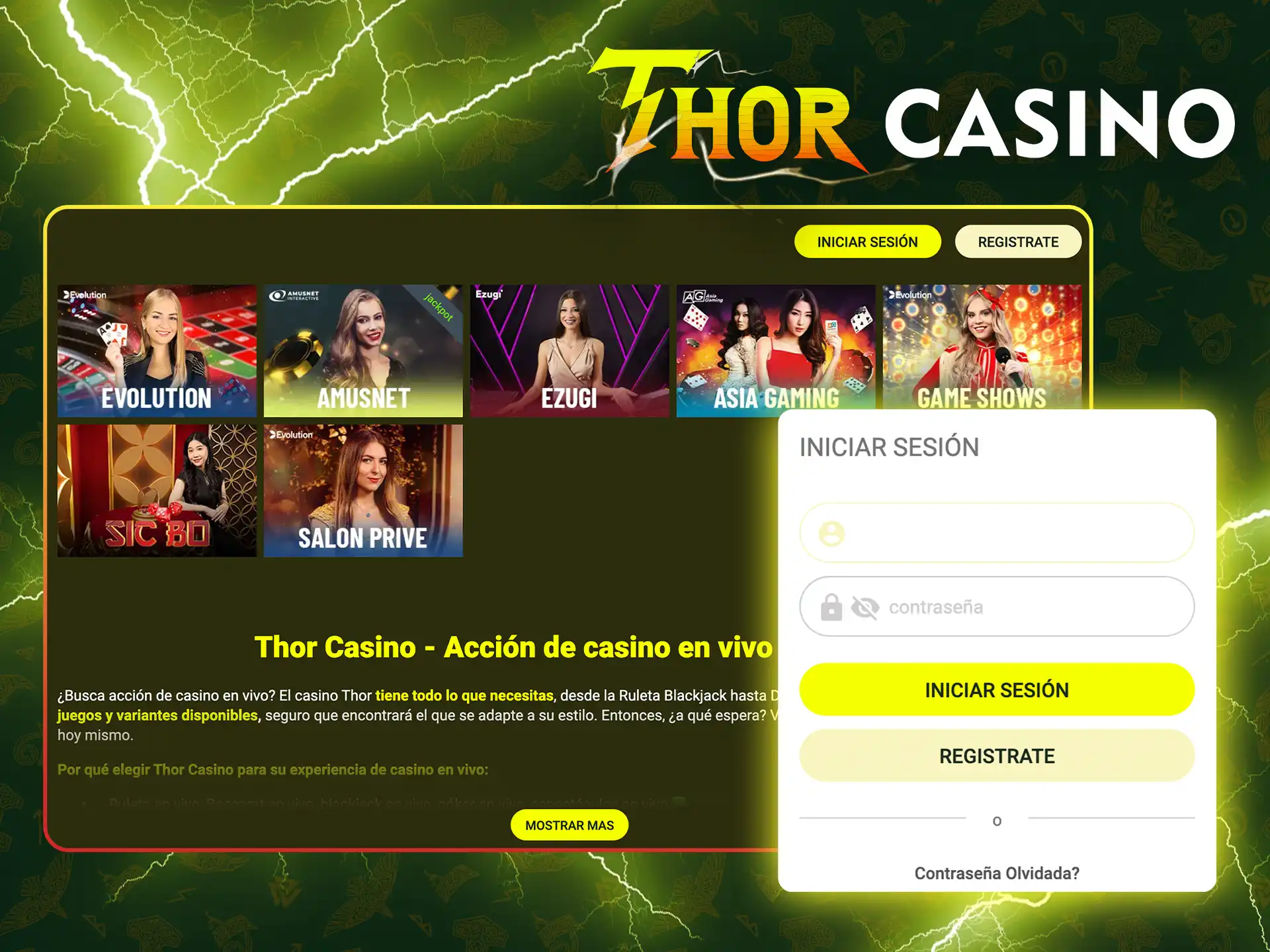 Cómo jugar Lobby en Thor Casino paso a paso.