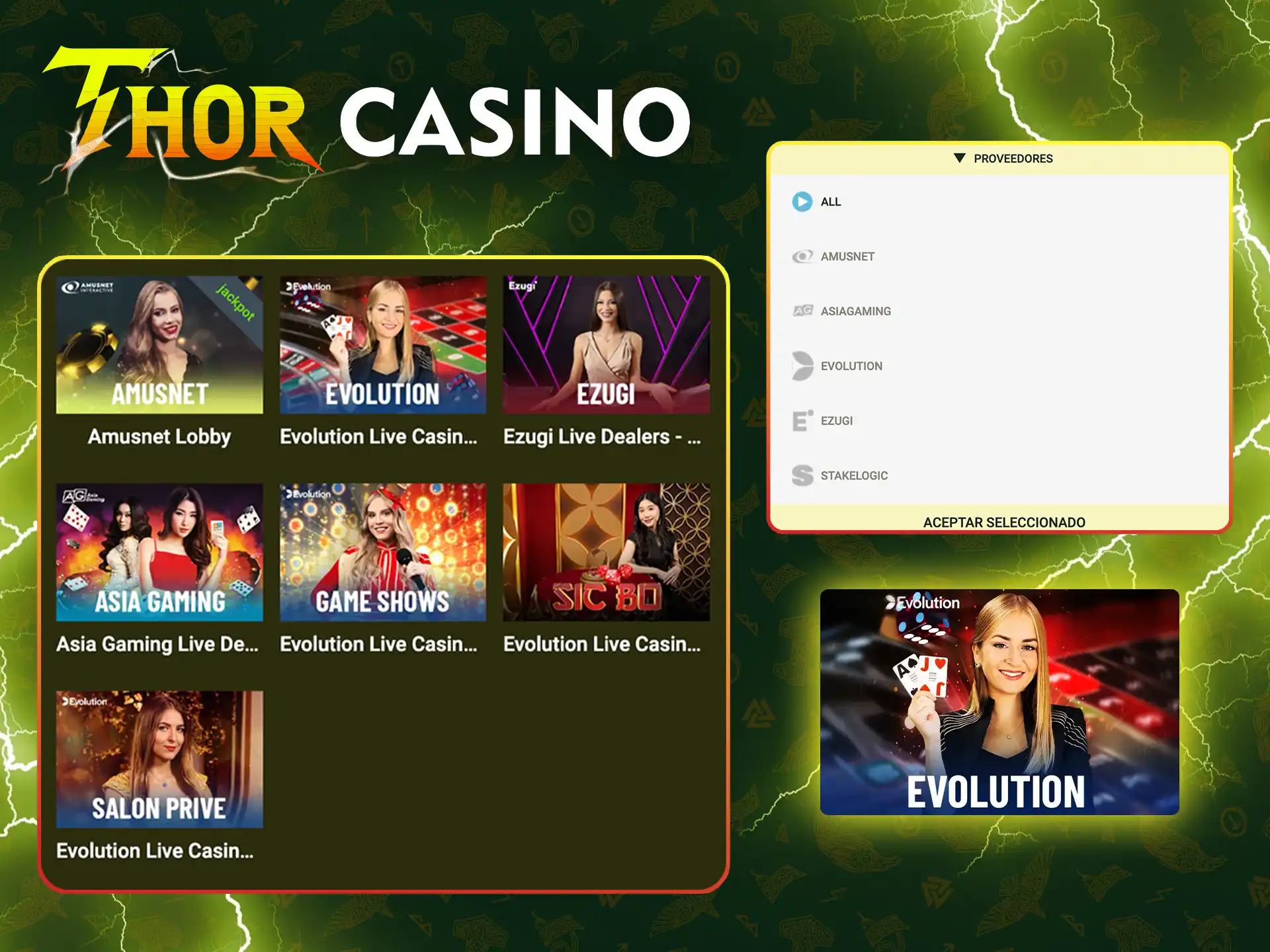 Proveedores de Thor Casino Lobby conoce la calidad.