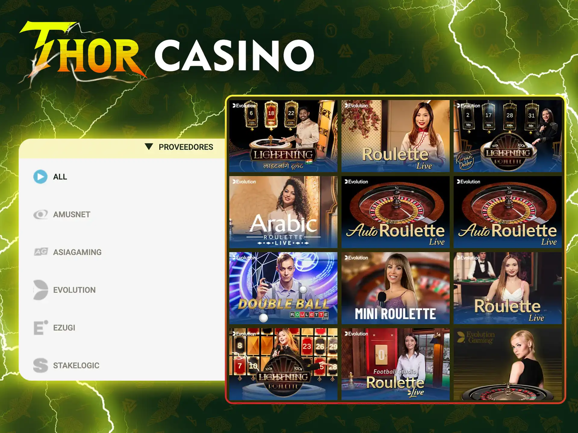 Proveedores de Thor Casino ruleta conoce a los mejores.