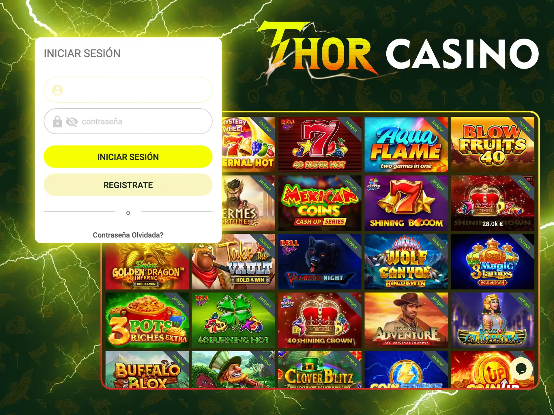 Cómo jugar a Tragamonedas con jackpot en Thor Casino paso a paso.