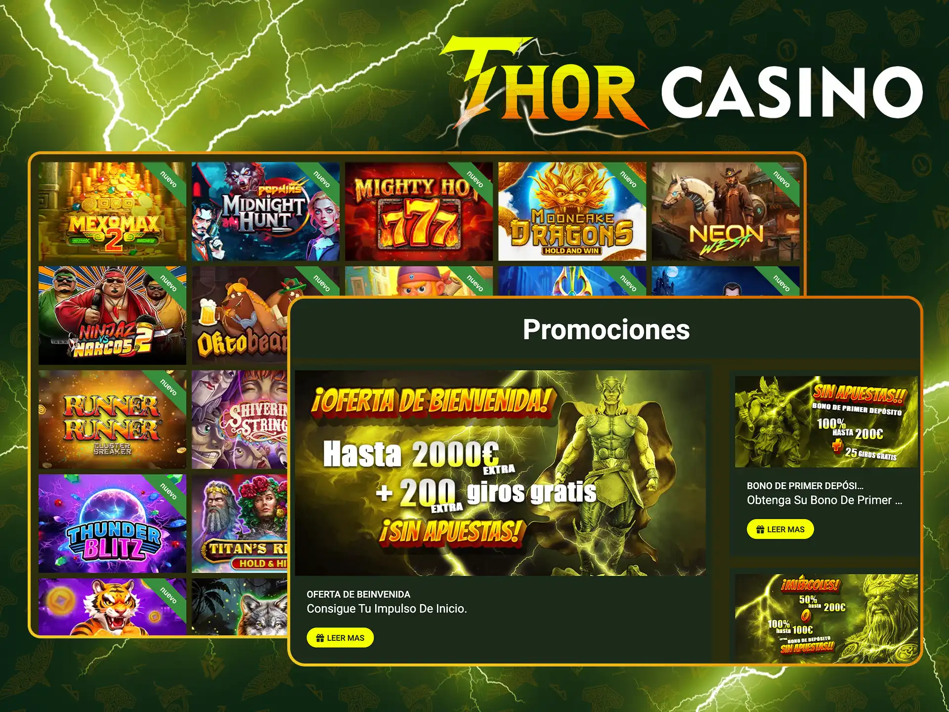 Bonos actuales de Tragamonedas nuevas en Thor Casino aprovecha ya.